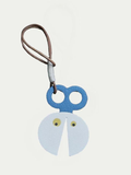 Handmade French Sheepskin Beetle Scissors Bag Charm Black
