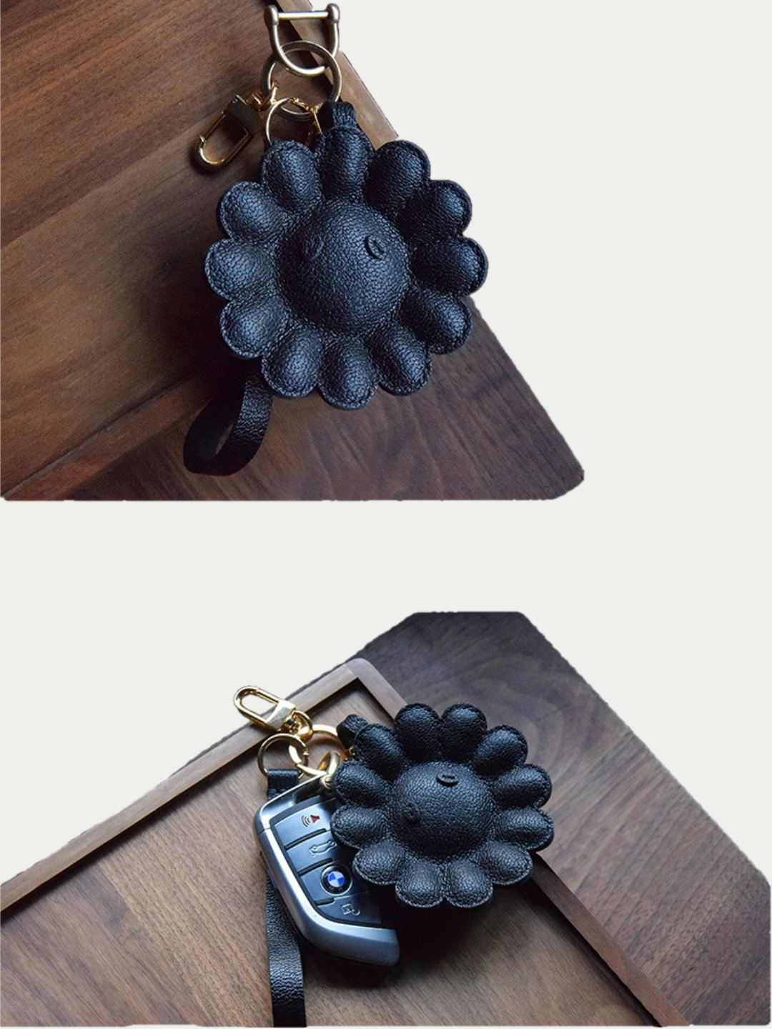 black flowers bag charm gift
luxury handmade gift set
leather flowers bag charm gift
French sheepskin handmade keychain