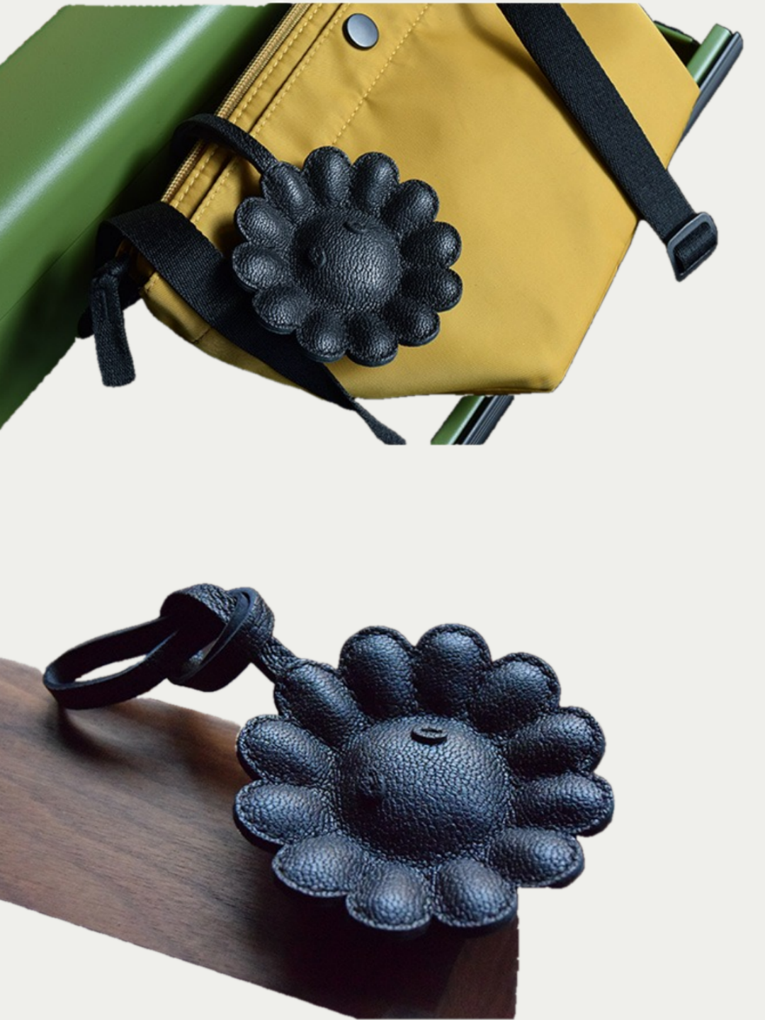 black flowers bag charm gift
luxury handmade gift set
leather flowers bag charm gift
French sheepskin handmade keychain
