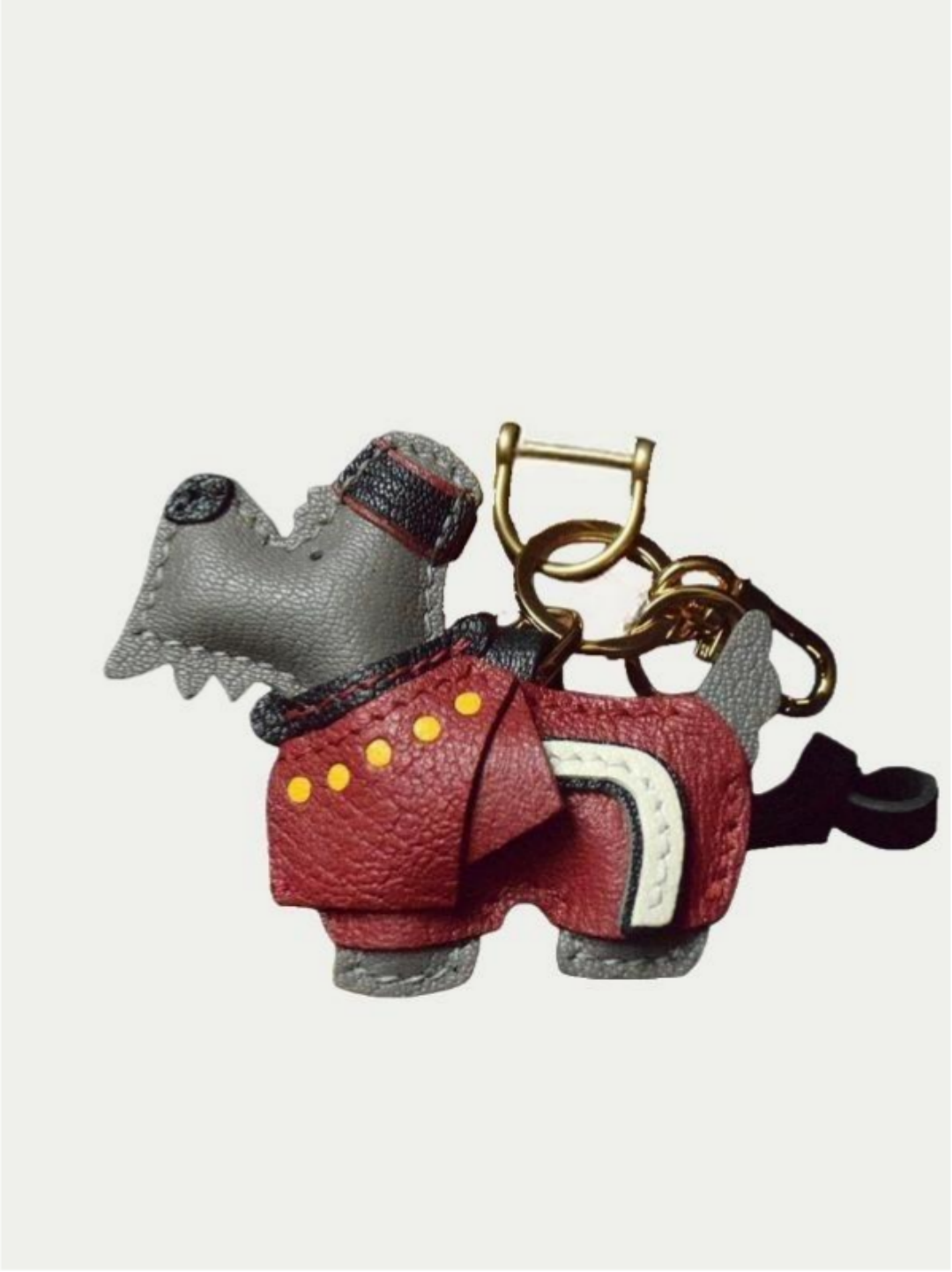 British dog  bag charm gift
luxury handmade gift set
French sheepskin handmade keychain