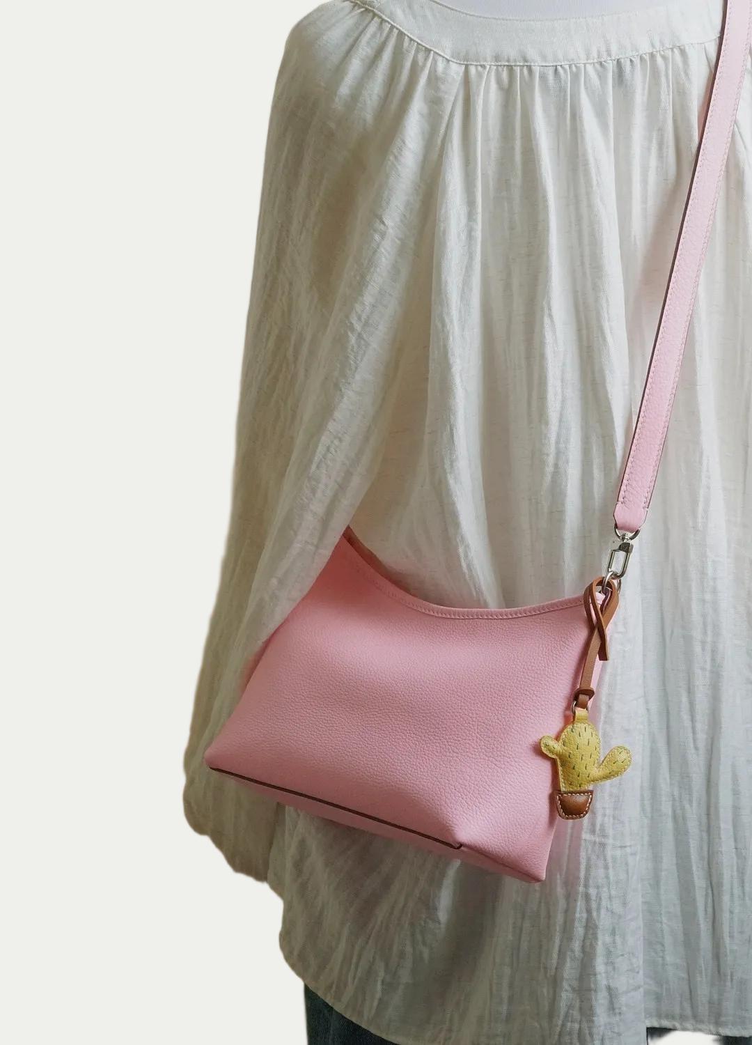Handmade French Lambskin Cactus Bag Charm Rainbow Zoo

