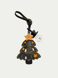 Christmas tree bag charm gift
﻿French sheepskin 
handmade keychain
Christmas gift
