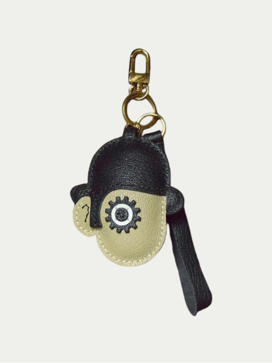 Clockwork Man bag charm gift
﻿French sheepskin 
handmade keychain
fashion coordination
