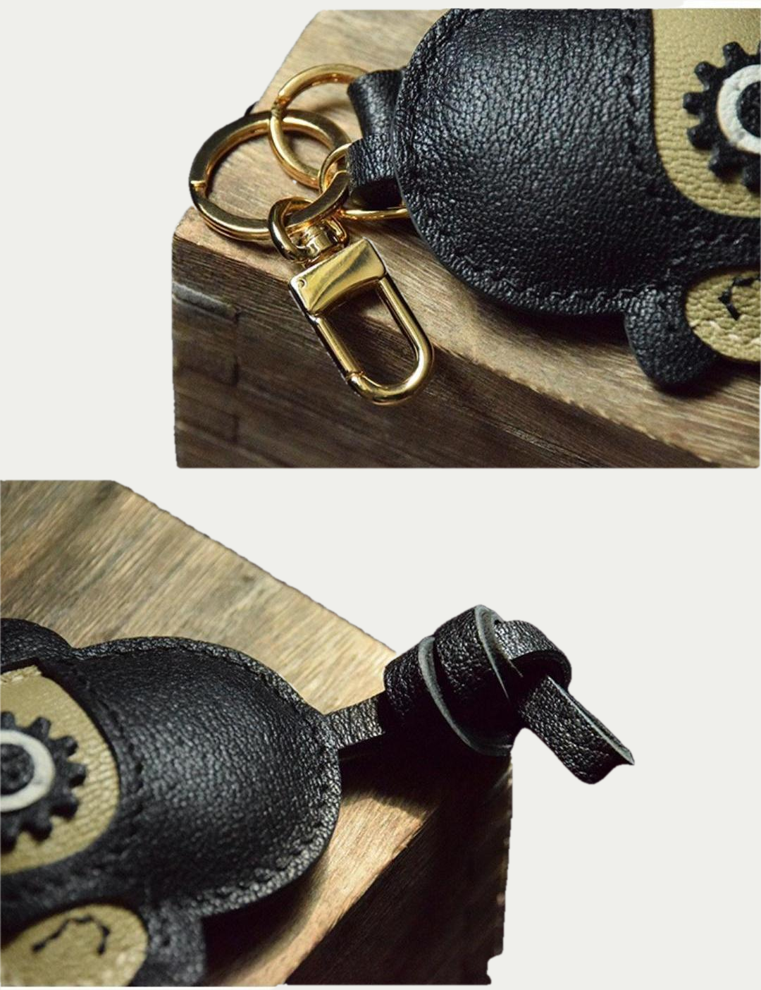 Clockwork Man bag charm gift
﻿French sheepskin 
handmade keychain
fashion coordination