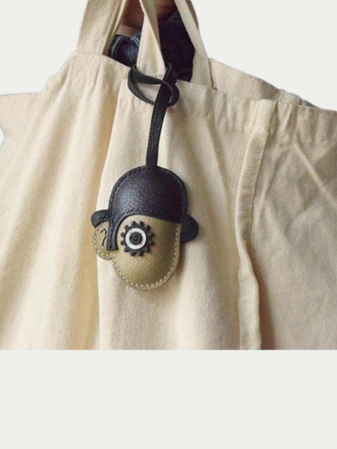 Clockwork Man bag charm gift
﻿French sheepskin 
handmade keychain
fashion coordination