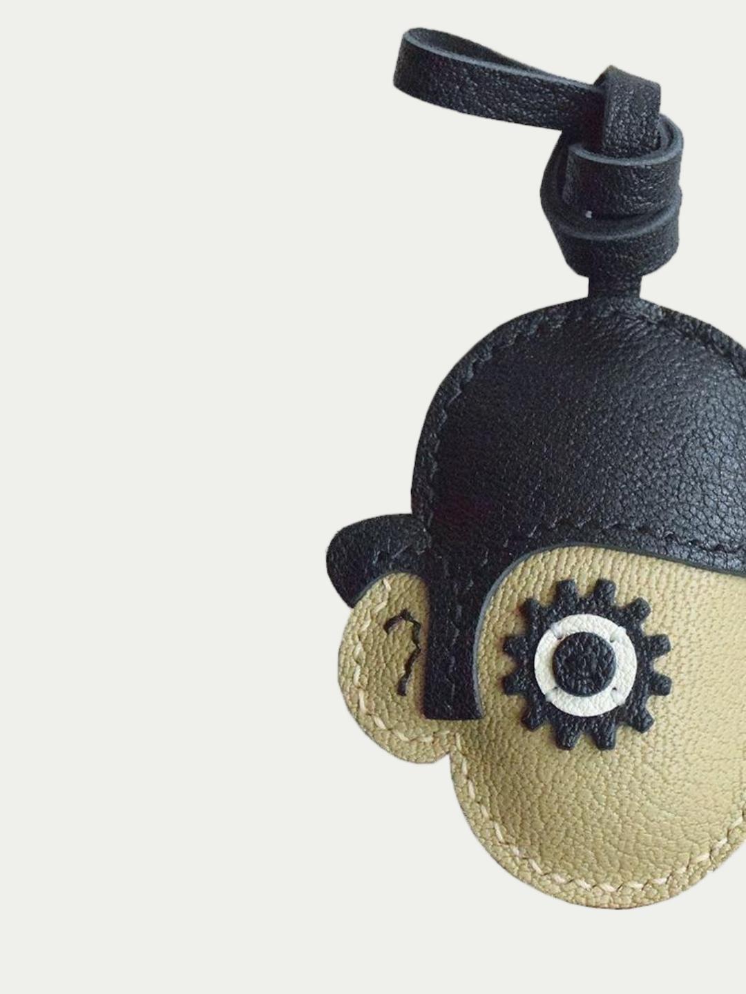 Clockwork Man bag charm gift
﻿French sheepskin 
handmade keychain
fashion coordination