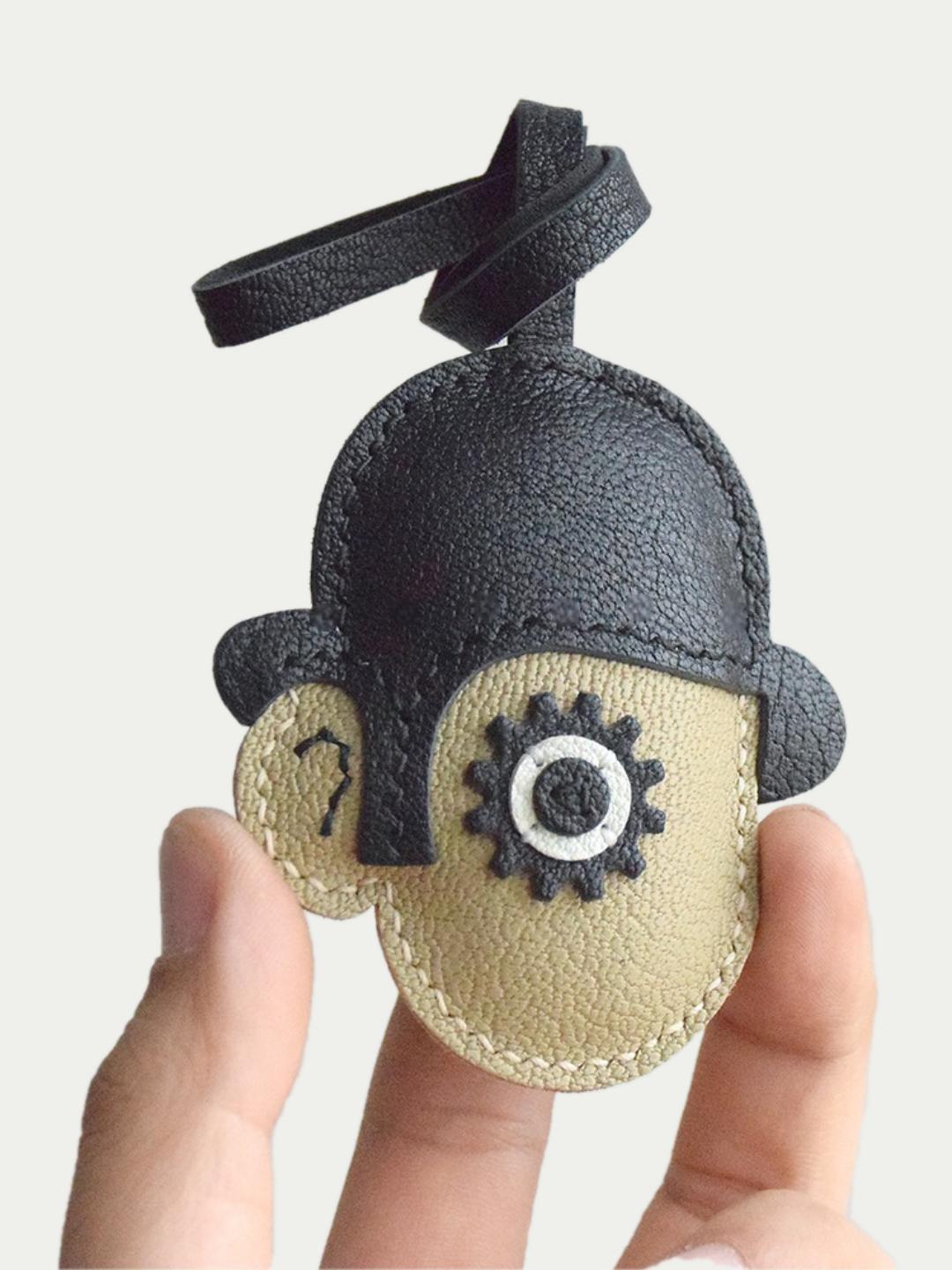 Clockwork Man bag charm gift
﻿French sheepskin 
handmade keychain
fashion coordination