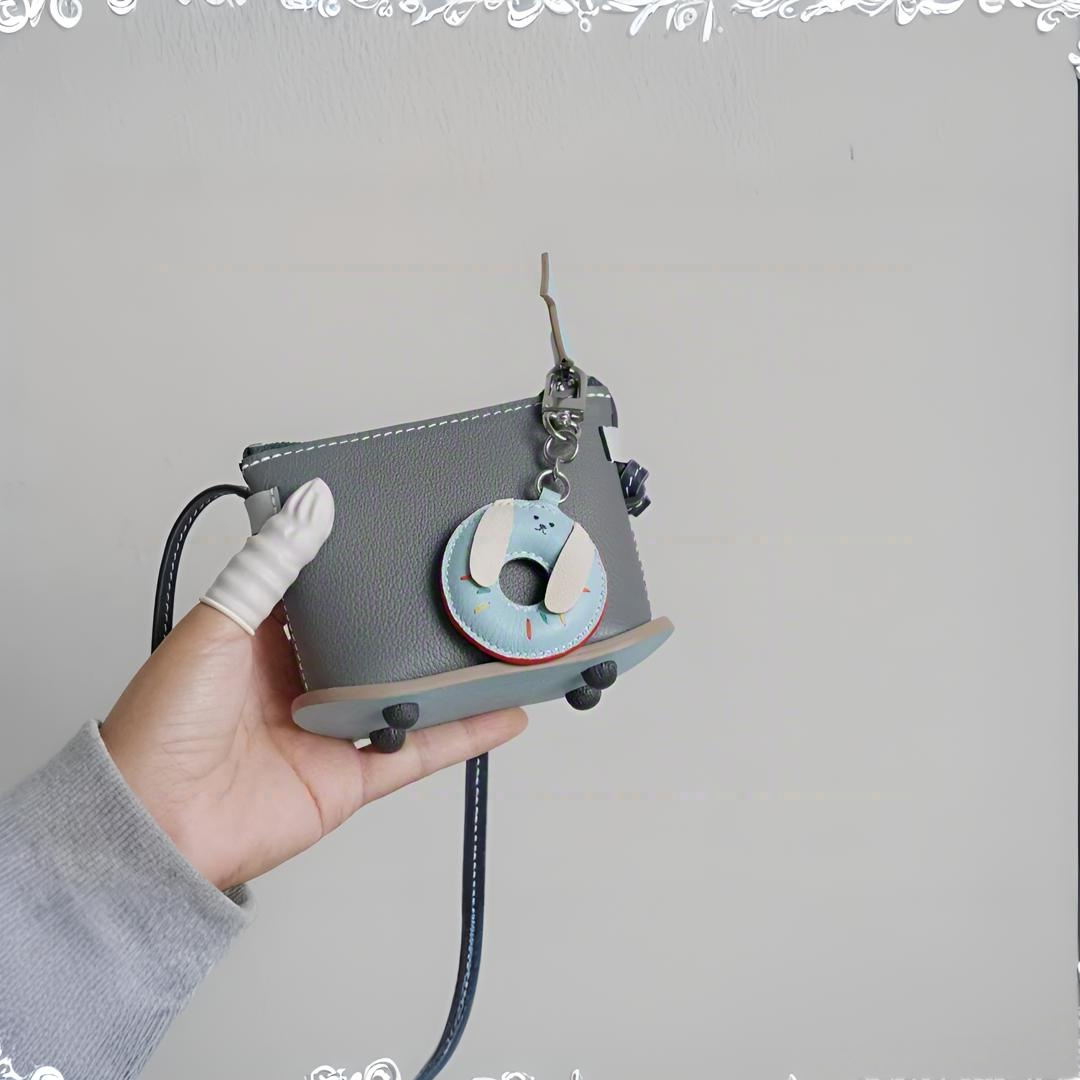 donut dog bag charm
coffee lover gift for dog owners
christmas gift for pet barista
halloween donut dog tag