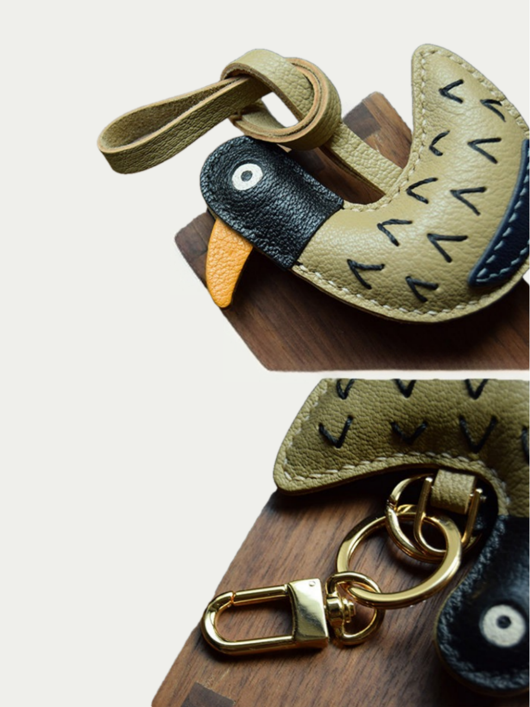 duck bag charm gift
luxury handmade gift set
French sheepskin handmade keychain