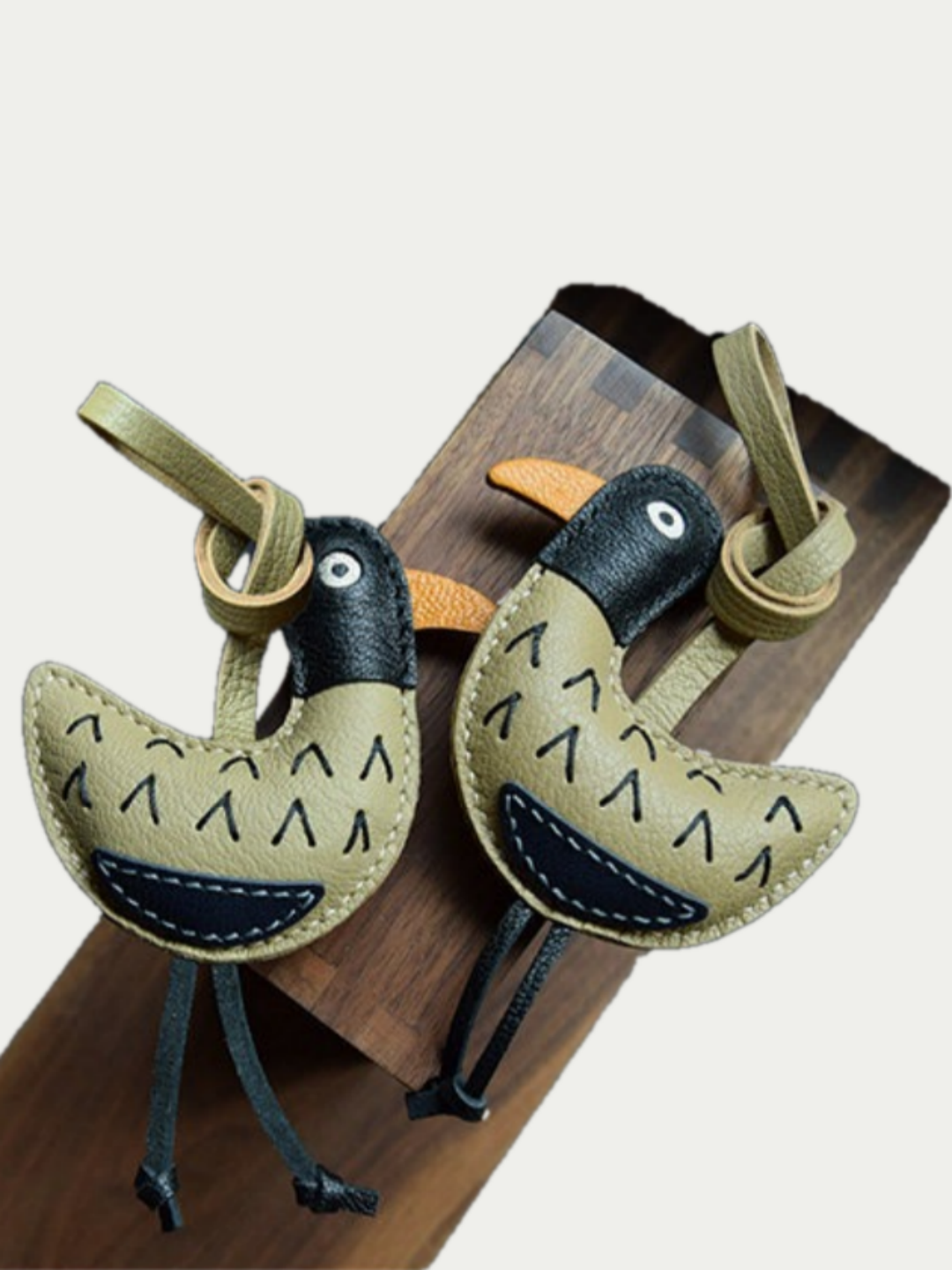 duck bag charm gift
luxury handmade gift set
French sheepskin handmade keychain