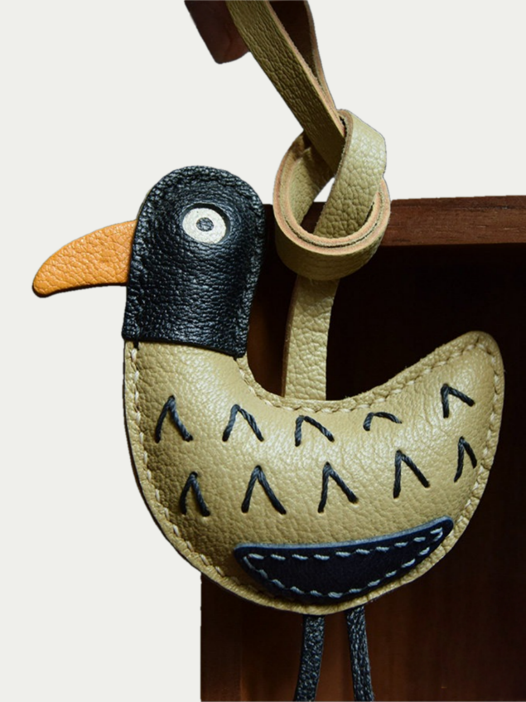 duck bag charm gift
luxury handmade gift set
French sheepskin handmade keychain