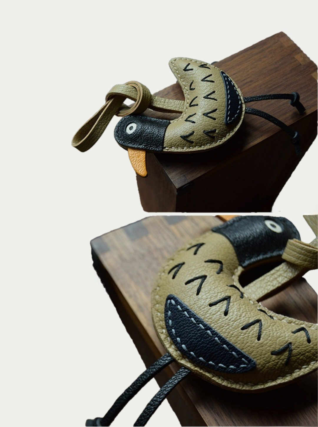 duck bag charm gift
luxury handmade gift set
French sheepskin handmade keychain