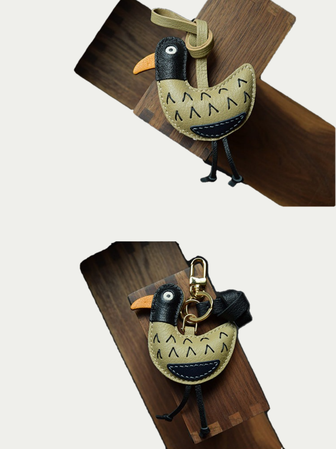 duck bag charm gift
luxury handmade gift set
French sheepskin handmade keychain