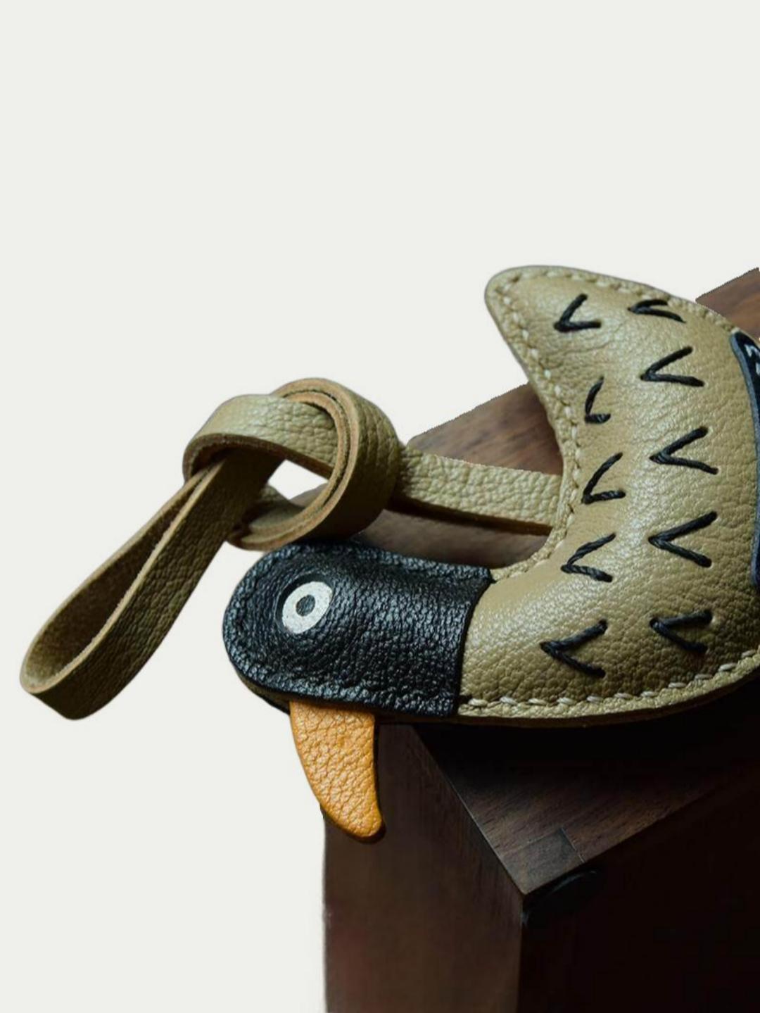 duck bag charm gift
luxury handmade gift set
French sheepskin handmade keychain