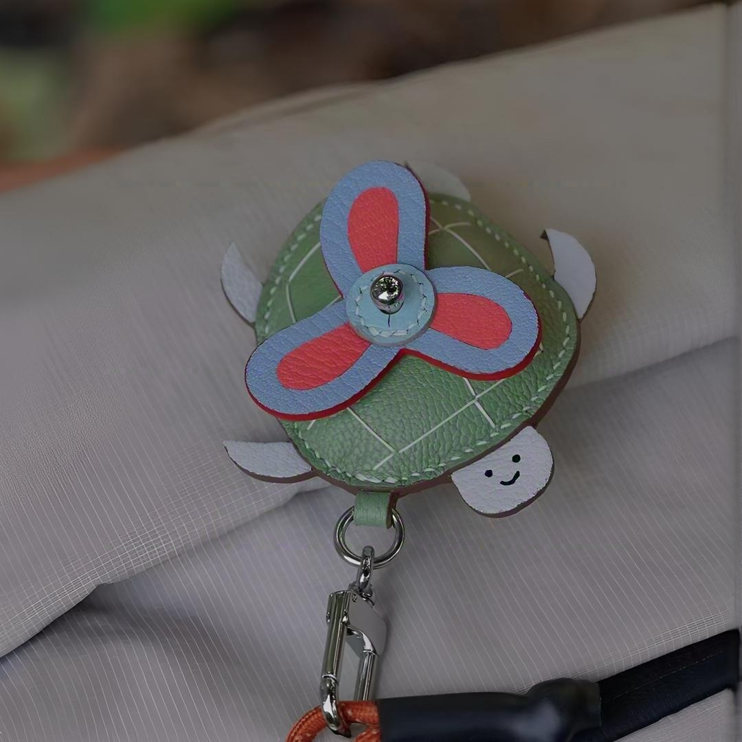 handmade Fan Turtle bag charm gift
Christmas gifts 
birthday gifts for her
Valentine's Day gift ideas
keychain