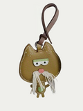 Handmade French Sheepskin Garfield Bag Charm
