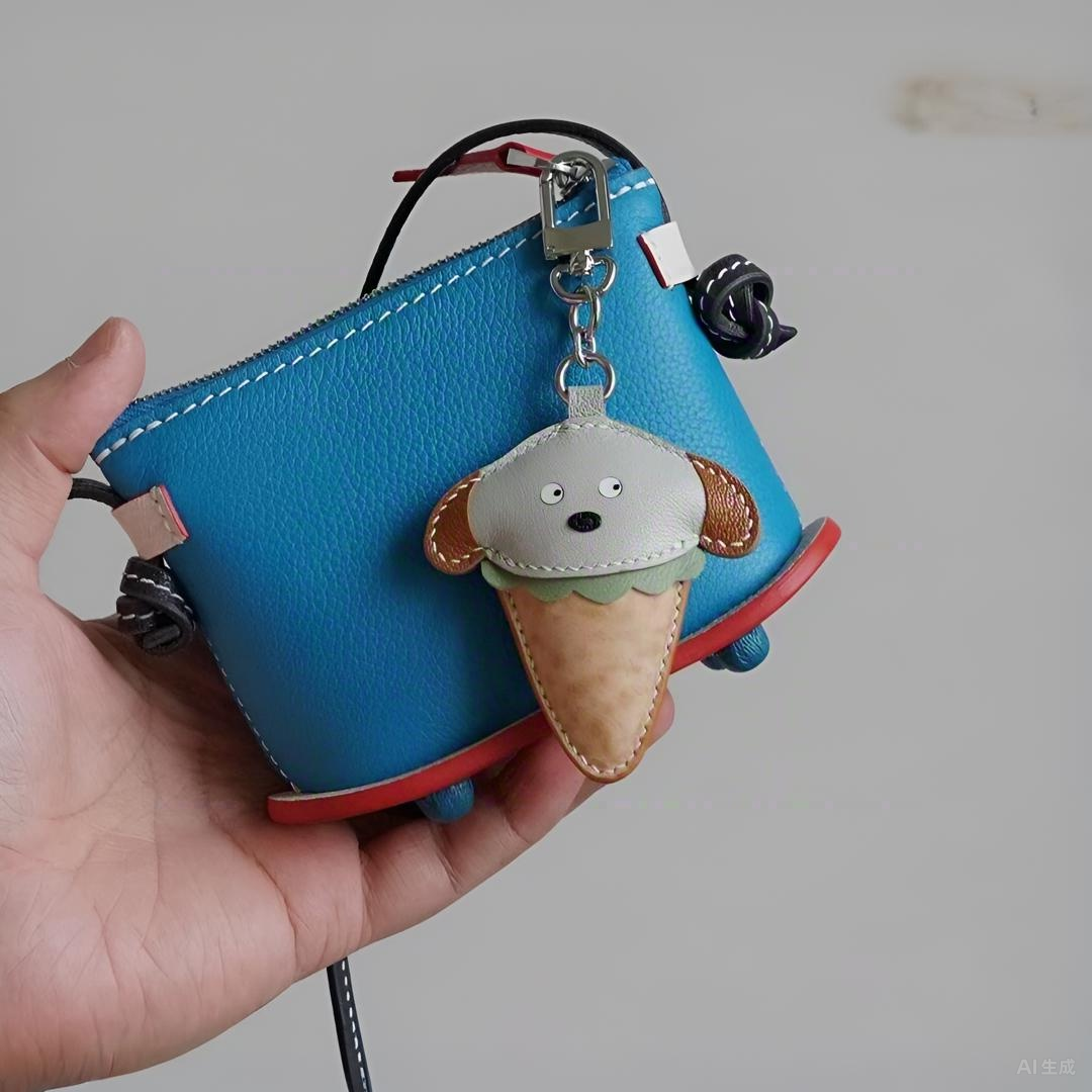 Ice Cream Themed Dog Bag Charm
Unique birthday gift 
Kawaii  gift for kids