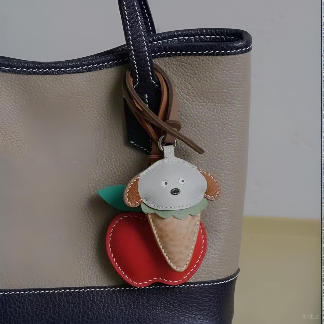 Ice Cream Themed Dog Bag Charm
Unique birthday gift 
Kawaii  gift for kids