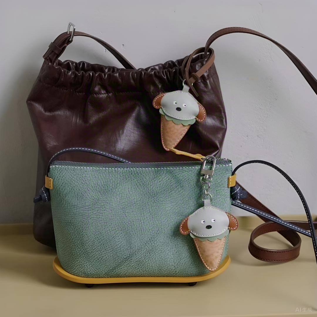 Ice Cream Themed Dog Bag Charm
Unique birthday gift 
Kawaii  gift for kids