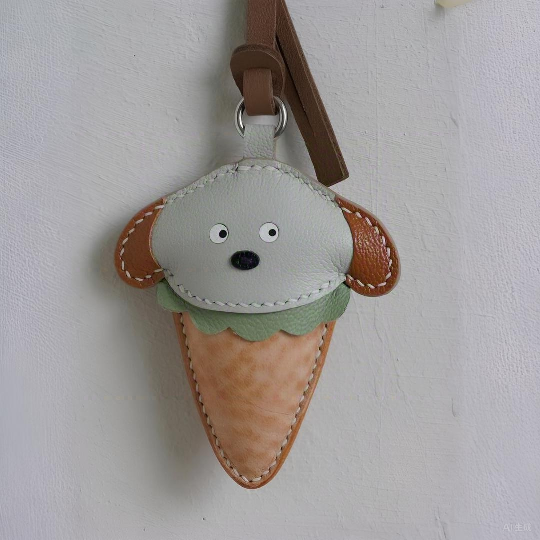 Ice Cream Themed Dog Bag Charm
Unique birthday gift 
Kawaii  gift for kids