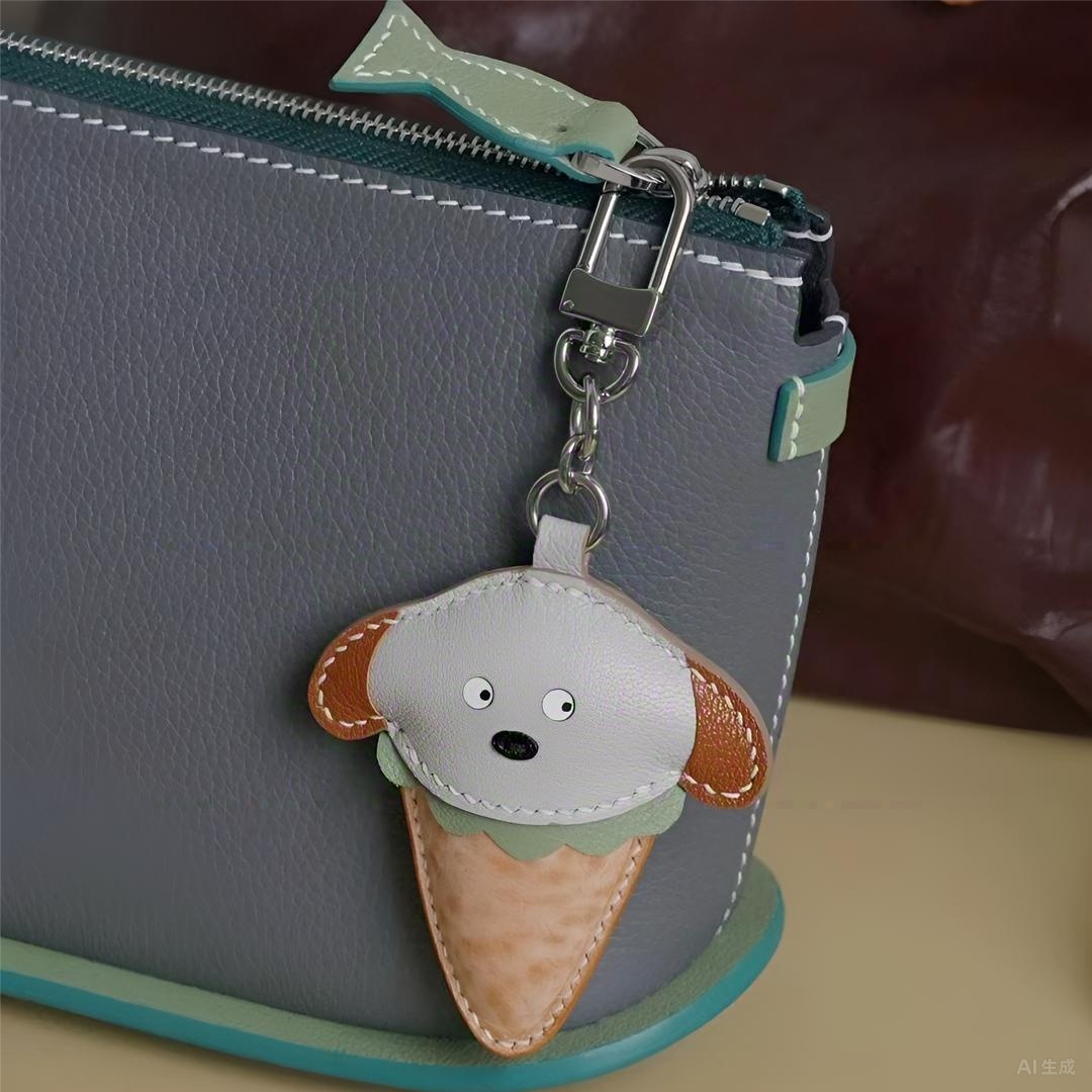 Ice Cream Themed Dog Bag Charm
Unique birthday gift 
Kawaii  gift for kids
﻿