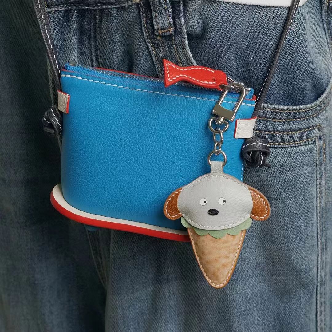 Ice Cream Themed Dog Bag Charm
Unique birthday gift 
Kawaii  gift for kids