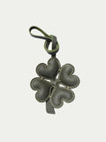 Handmade French Sheepskin Four-Leaf Clover Bag Charm
