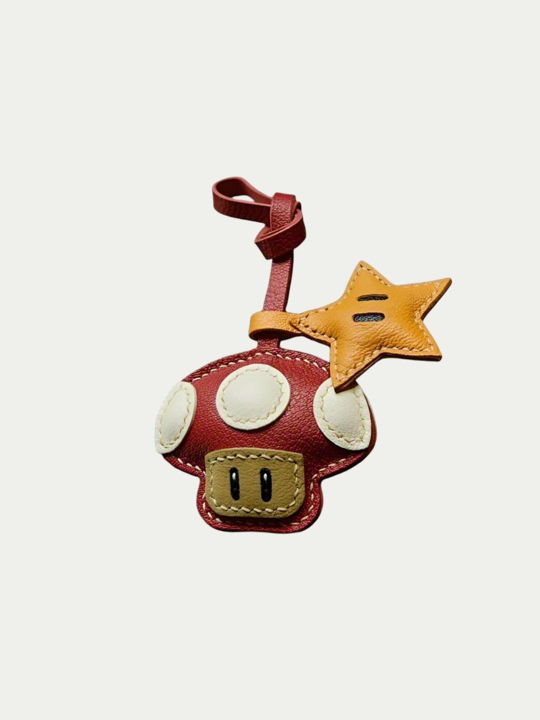 Handmade Mushroom Star Charm - French Lambskin Fairycore Bag