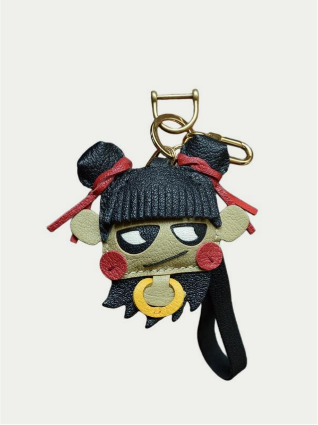 Nezha  bag charm gift
luxury handmade gift set
French sheepskin handmade keychain