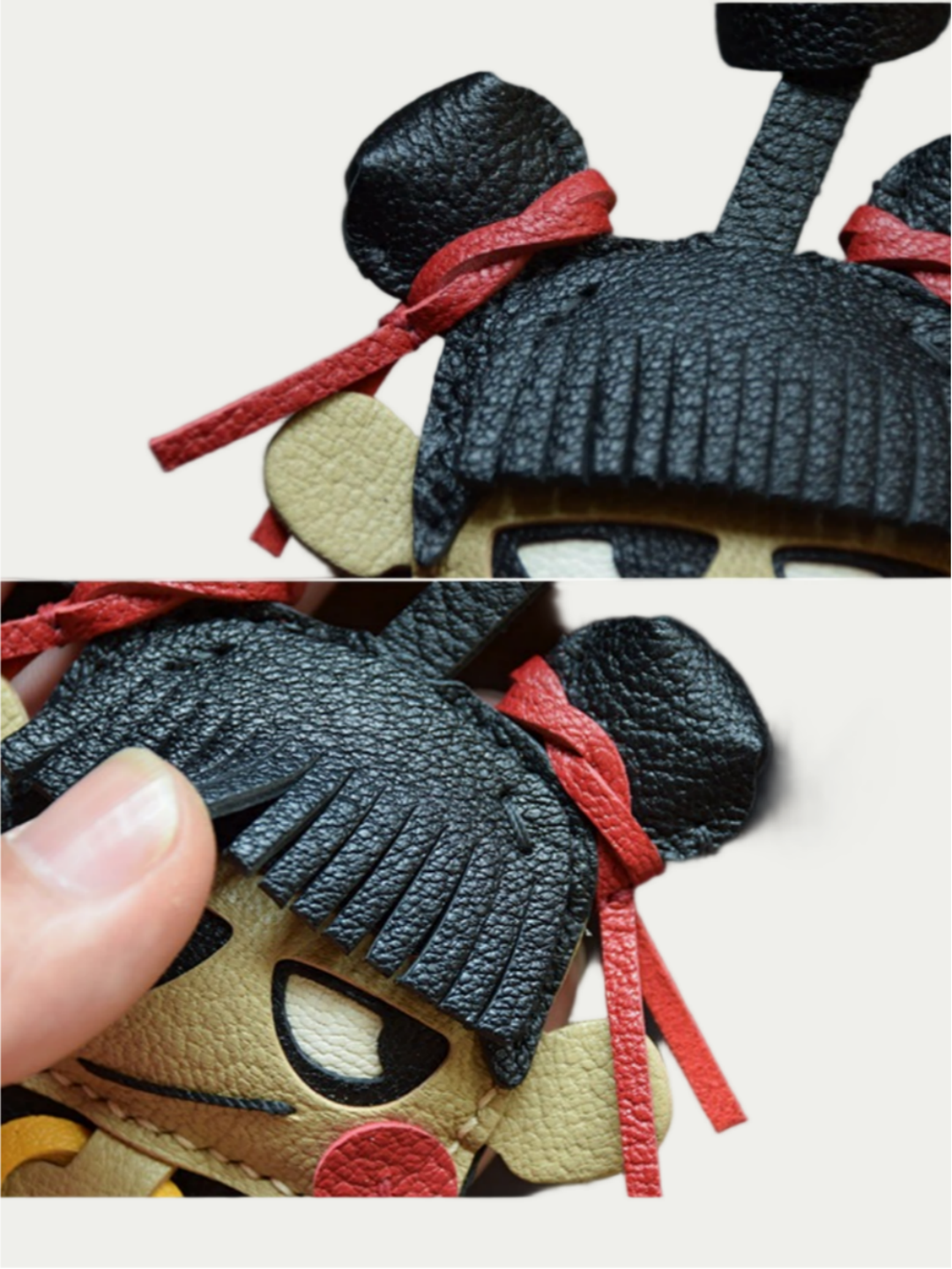 Nezha  bag charm gift
luxury handmade gift set
French sheepskin handmade keychain