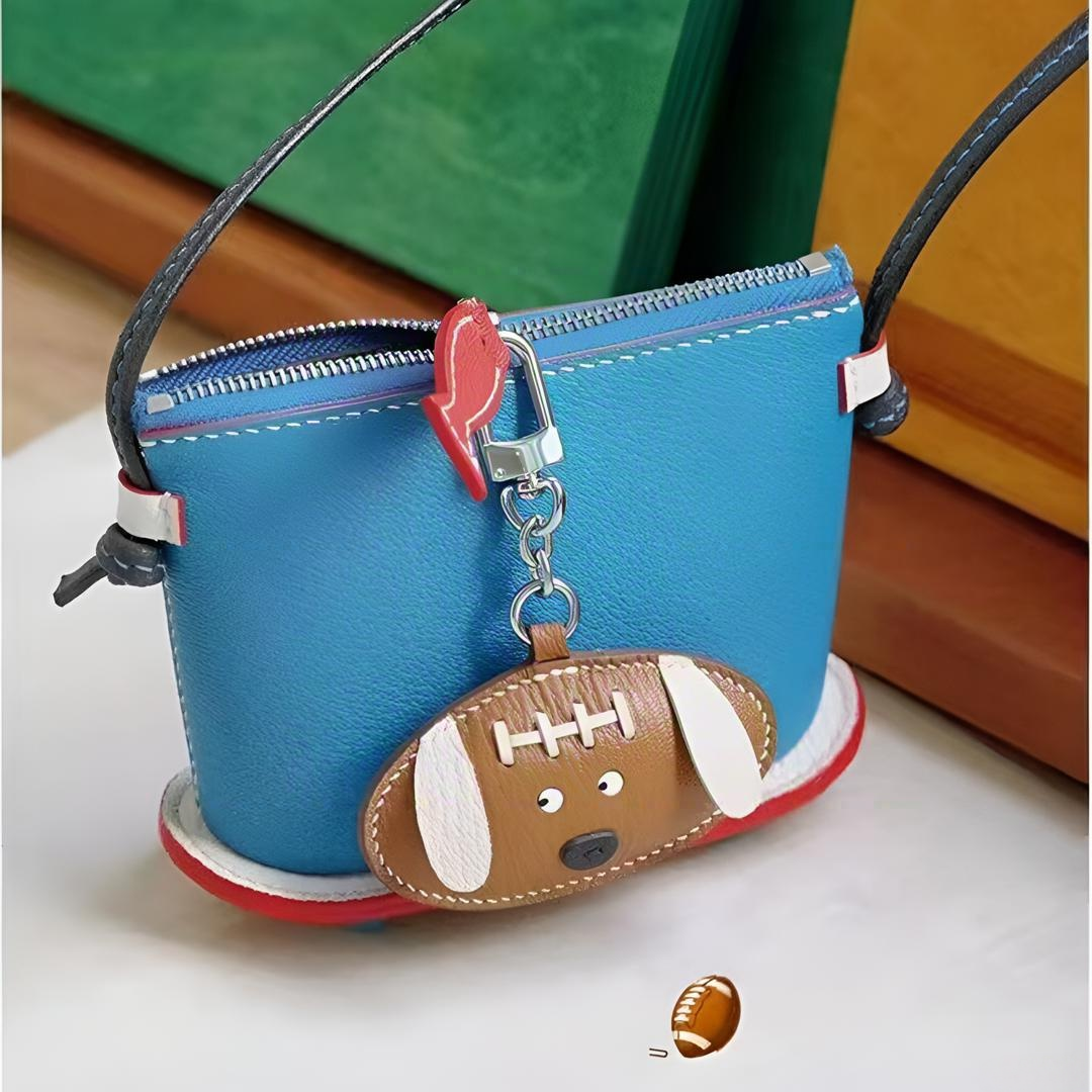 handmade Rugby Dog bag charm gift
Christmas gifts 
birthday gifts for her
Valentine's Day gift ideas
keychain