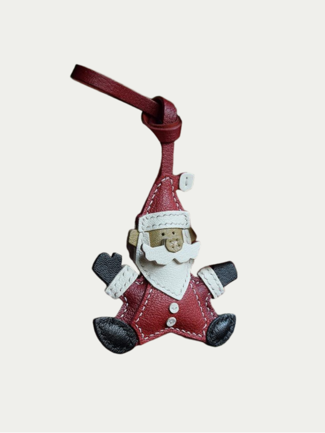 Santa Claus bag charm gift
luxury handmade gift set
leather cat bag charm gift
French sheepskin handmade keychain