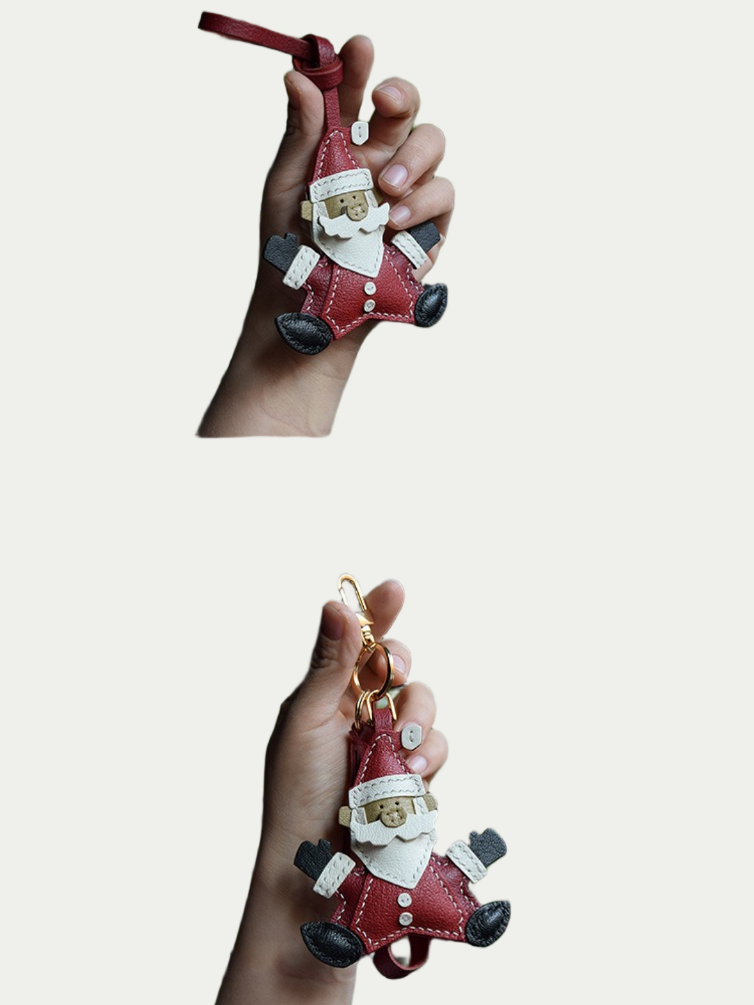 Santa Claus bag charm gift
luxury handmade gift set
leather cat bag charm gift
French sheepskin handmade keychain