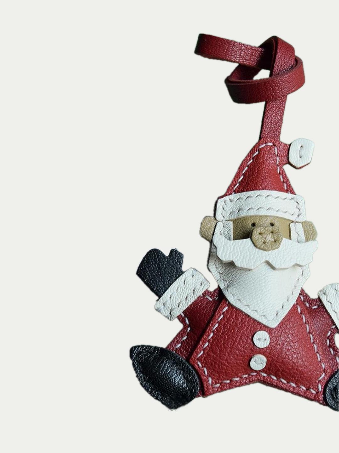 Santa Claus bag charm gift
luxury handmade gift set
leather cat bag charm gift
French sheepskin handmade keychain