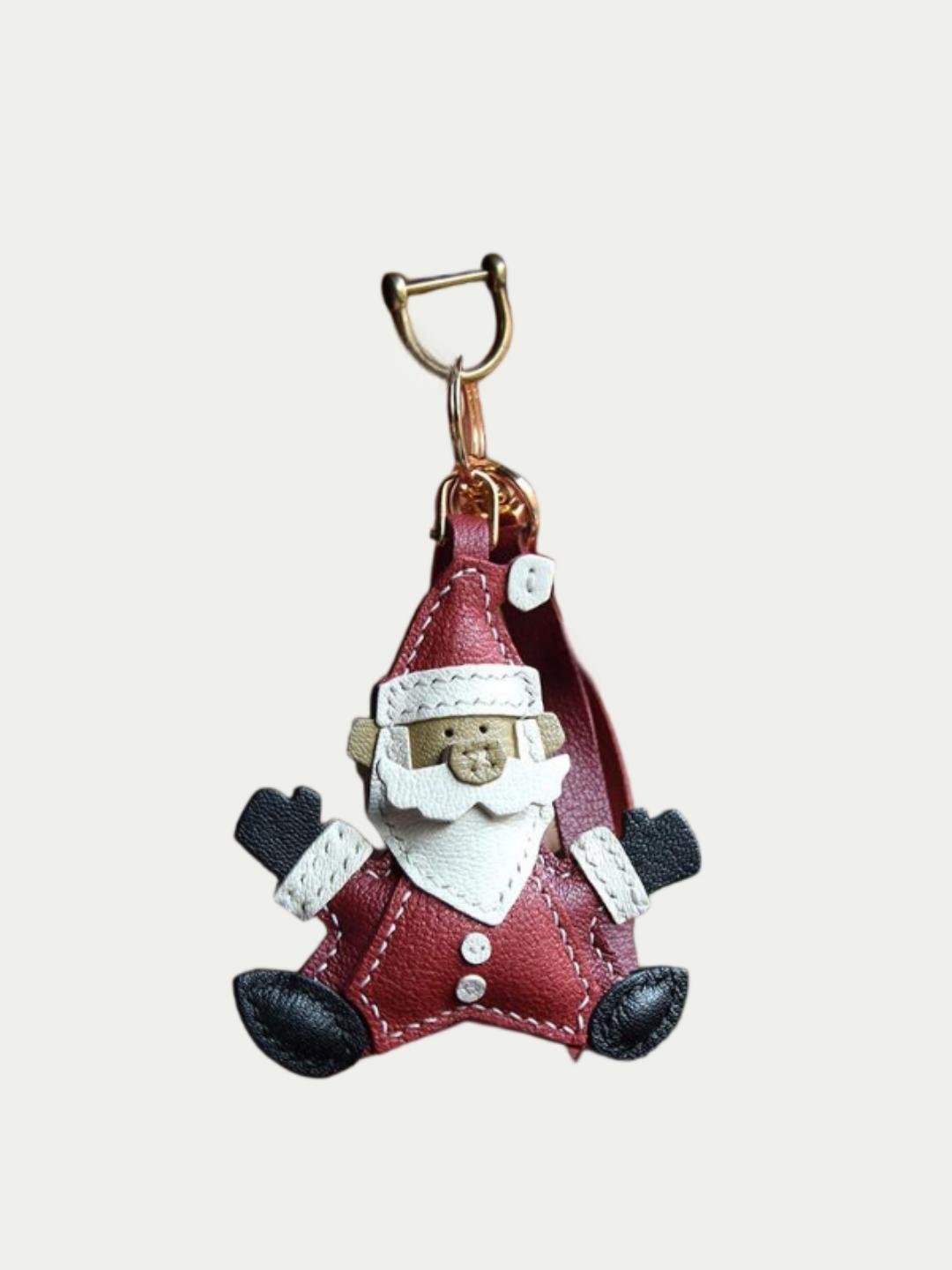 Santa Claus bag charm gift
luxury handmade gift set
leather cat bag charm gift
French sheepskin handmade keychain