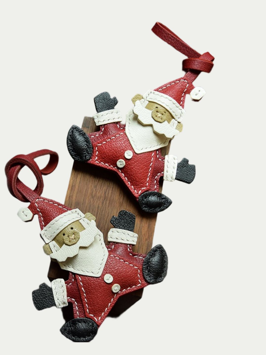 Santa Claus bag charm gift
luxury handmade gift set
leather cat bag charm gift
French sheepskin handmade keychain