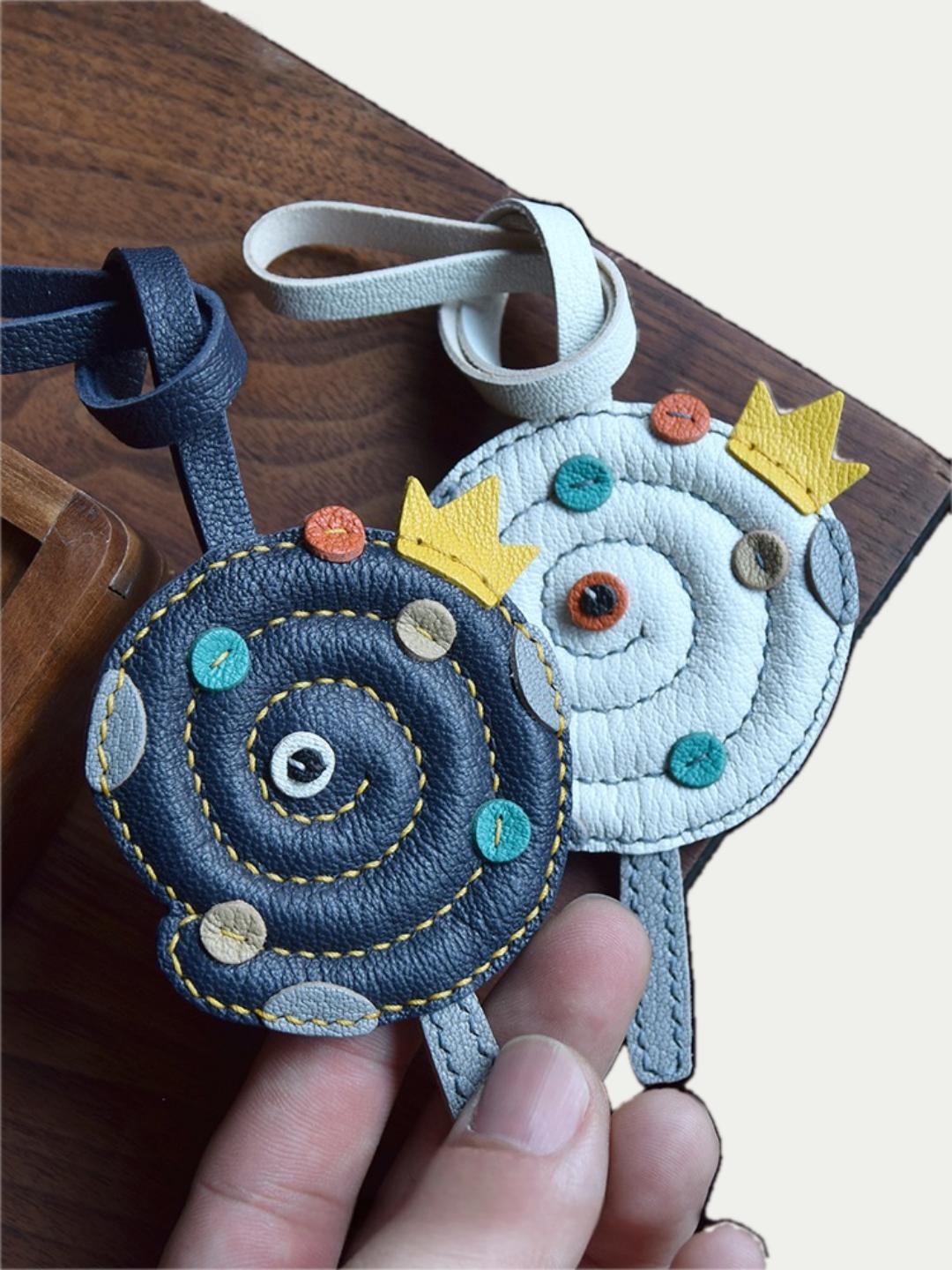 Snake shaped lollipop bag charm gift
luxury handmade gift set
French sheepskin handmade keychain