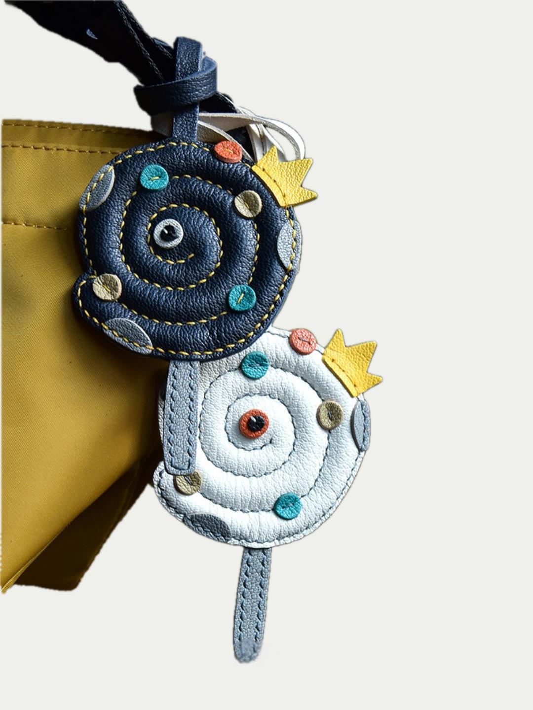 Snake shaped lollipop bag charm gift
luxury handmade gift set
French sheepskin handmade keychain