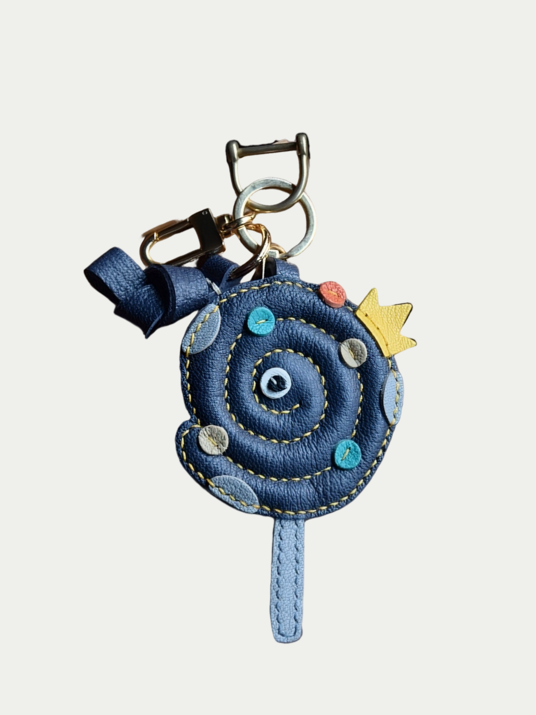 Snake shaped lollipop bag charm gift
luxury handmade gift set
French sheepskin handmade keychain