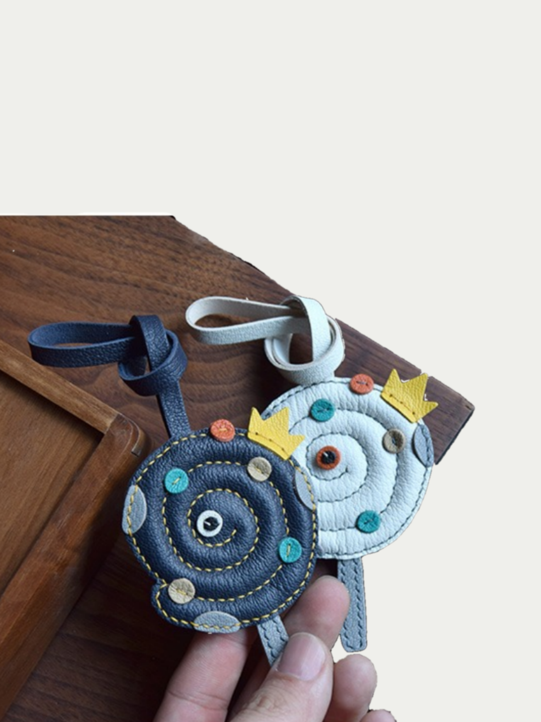 Snake shaped lollipop bag charm gift
luxury handmade gift set
French sheepskin handmade keychain