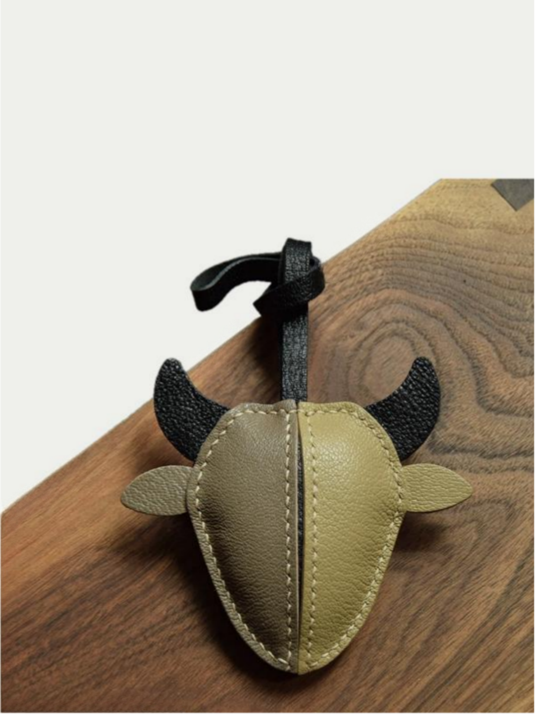 Premium leather Taurus symbol bag accessory
