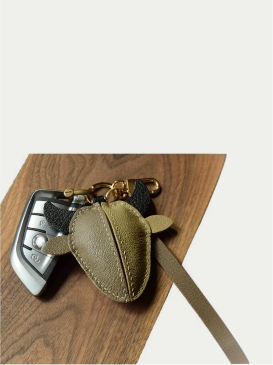 Premium leather Taurus symbol bag accessory