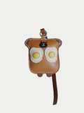 Handmade French Sheepskin Toast Bear Bag Charm
