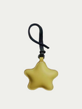 Handmade French Sheepskin Wishing Star Bag Charm Yellow
