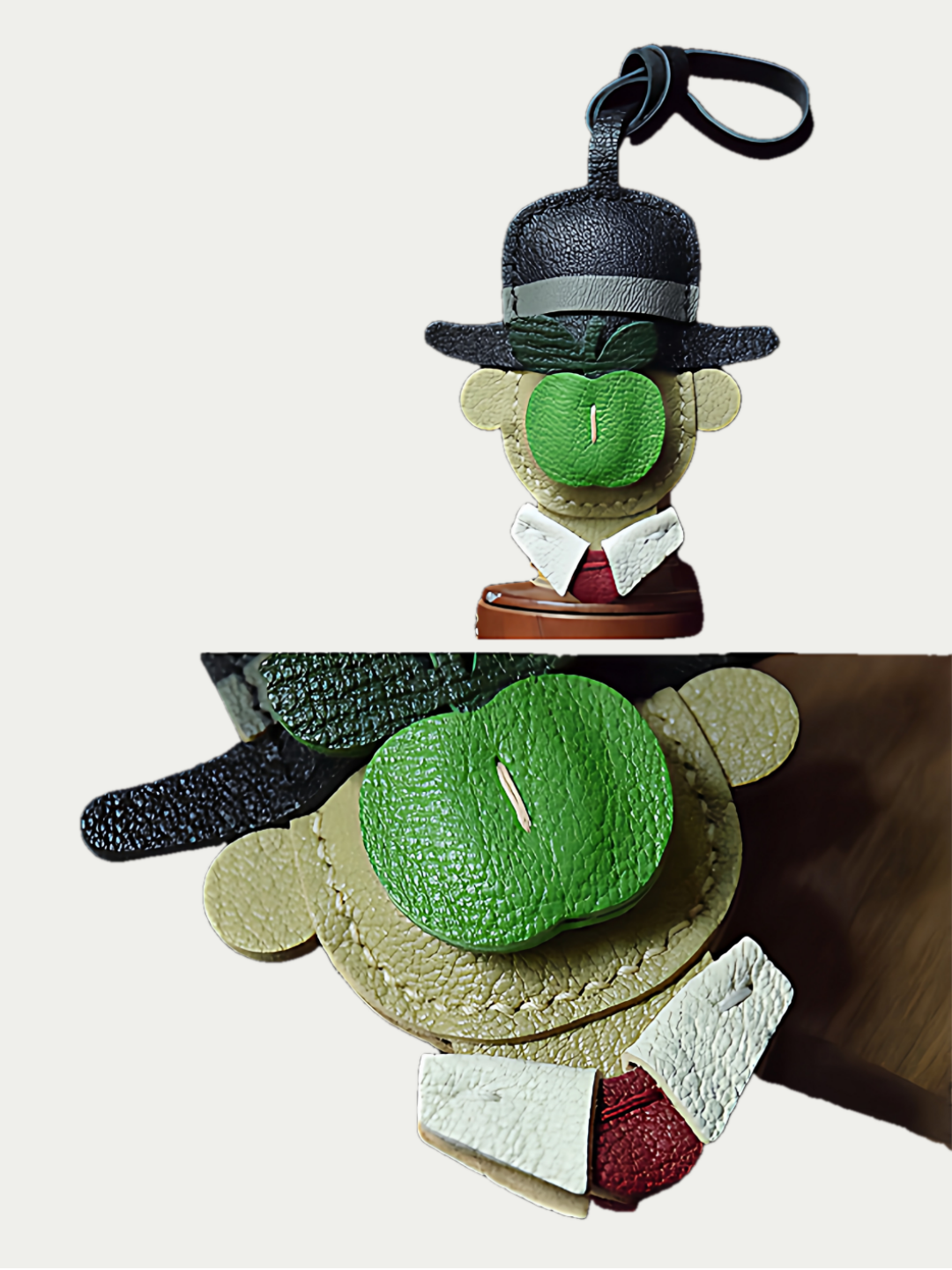 artist bag charm
luxury handmade gift set
French sheepskin handmade keychain