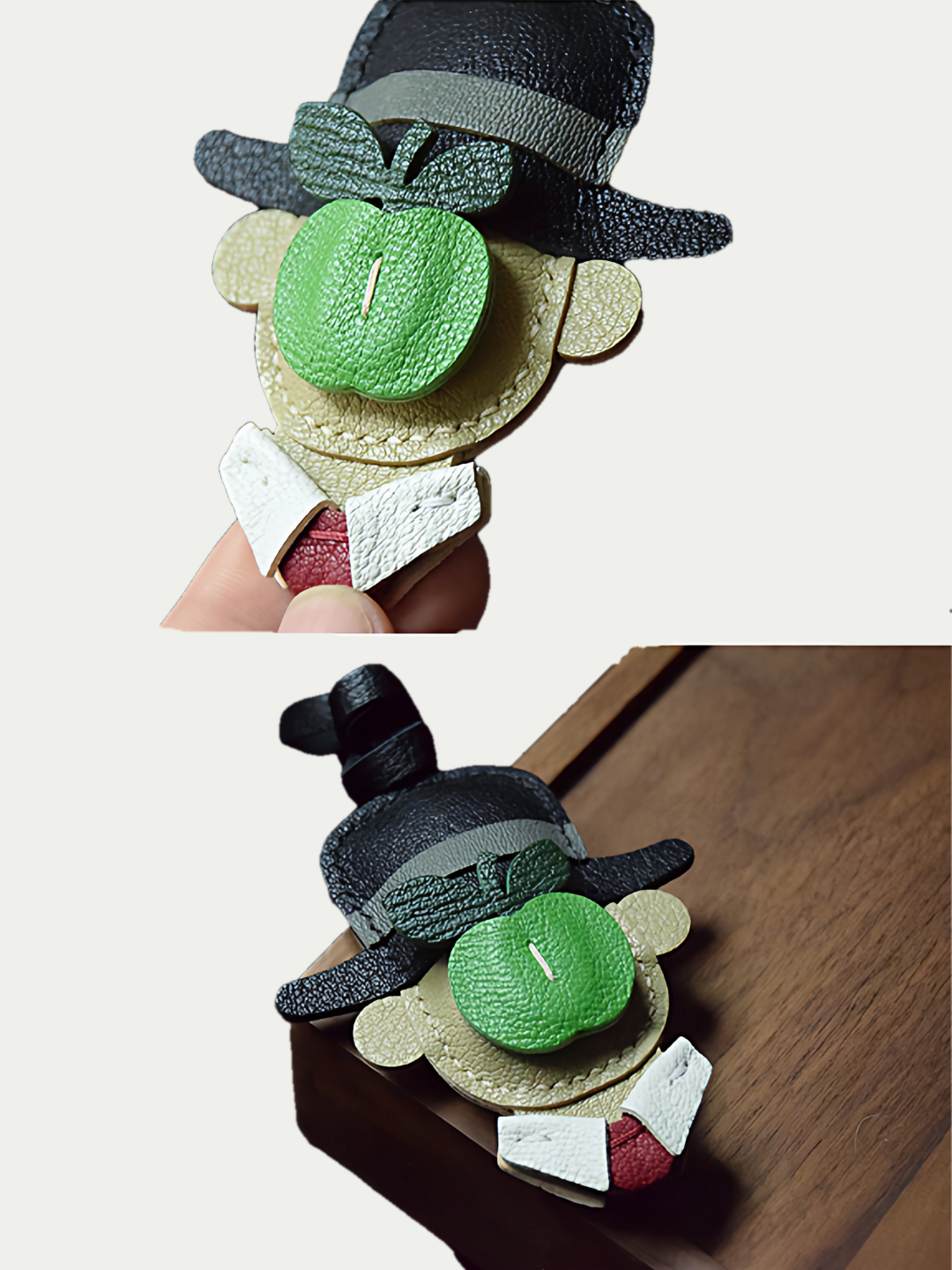 artist bag charm
luxury handmade gift set
French sheepskin handmade keychain