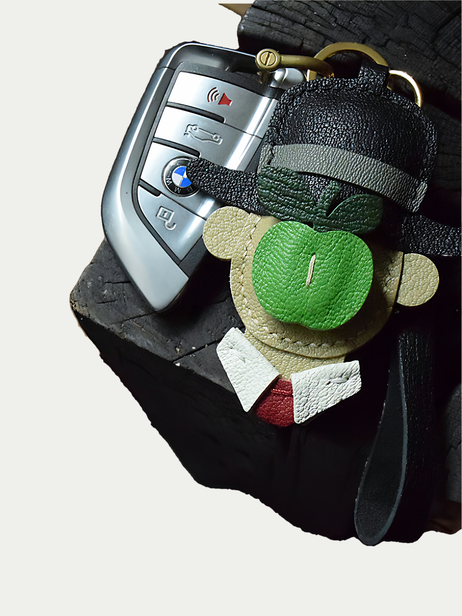 artist bag charm
luxury handmade gift set
French sheepskin handmade keychain