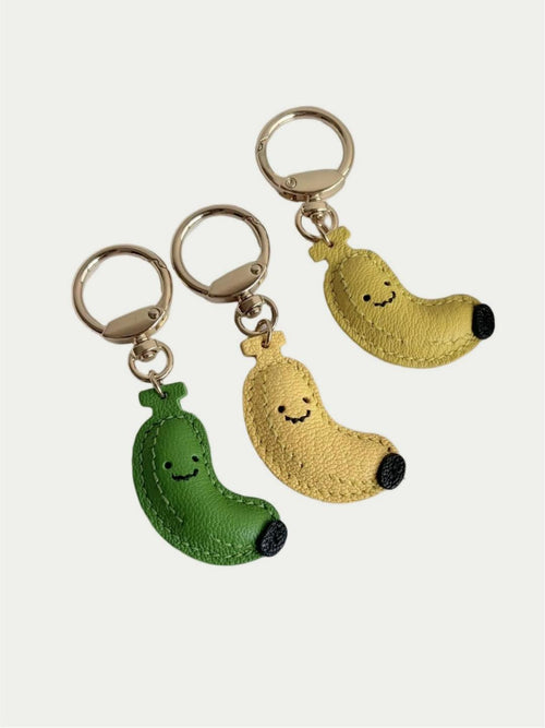 Handmade French Lambskin Banana Bag Charm Rainbow Zoo
