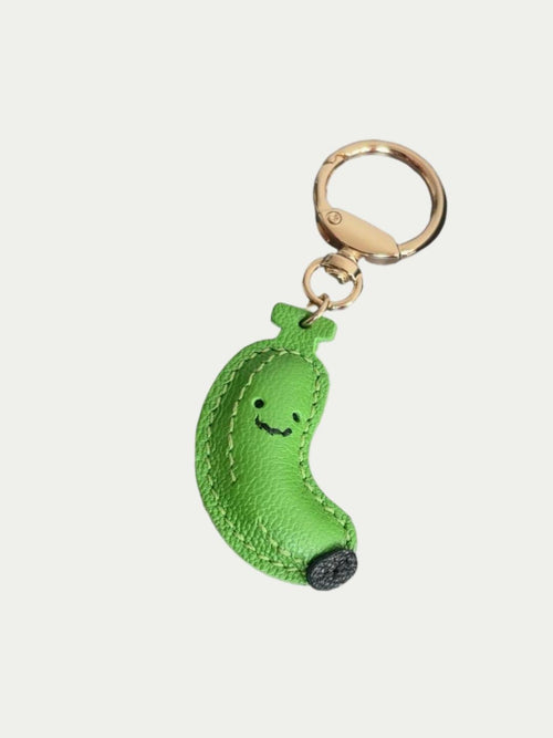 Handmade French Lambskin Banana Bag Charm Rainbow Zoo
