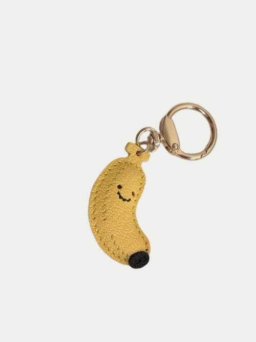 Handmade French Lambskin Banana Bag Charm Rainbow Zoo
